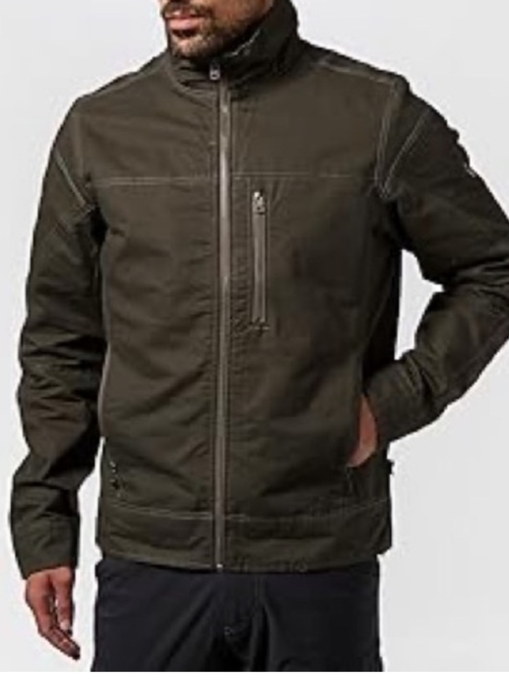 Mens Kuhl Brr olive green full zip jacket Sz XXL